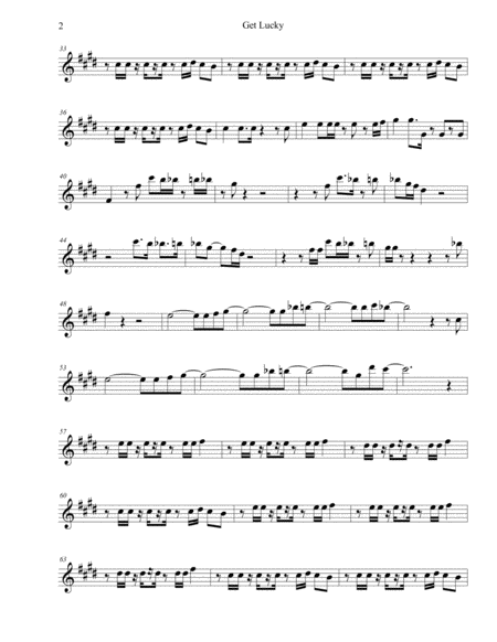 Get Lucky Original Key Trumpet Page 2