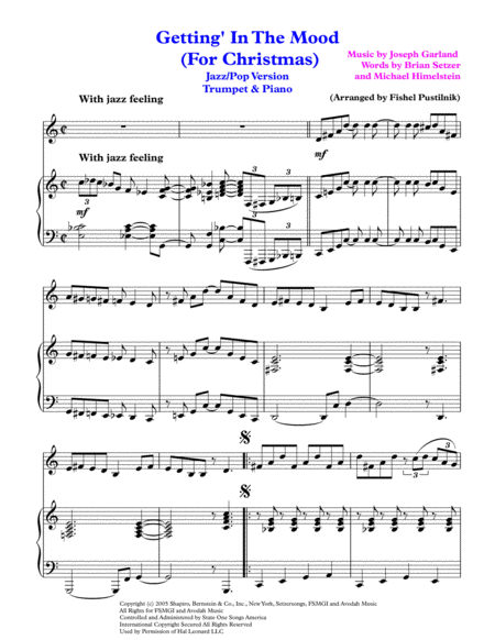 Getting In The Mood For Christmas For Trumpet And Piano Page 2