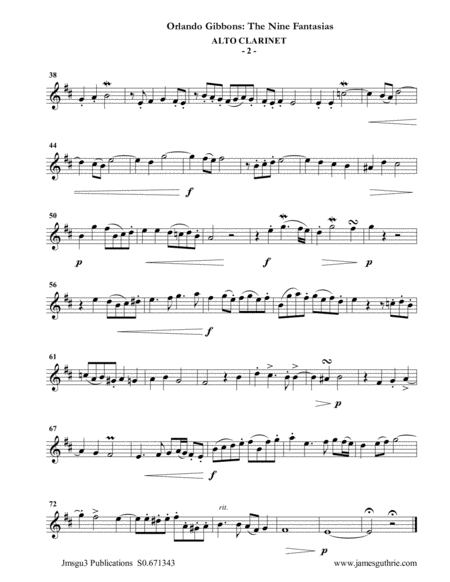 Gibbons The Nine Fantasias For Clarinet Trio Page 2