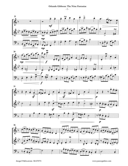Gibbons The Nine Fantasias For Flute Alto Flute Cello Page 2