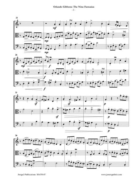 Gibbons The Nine Fantasias For String Trio Page 2