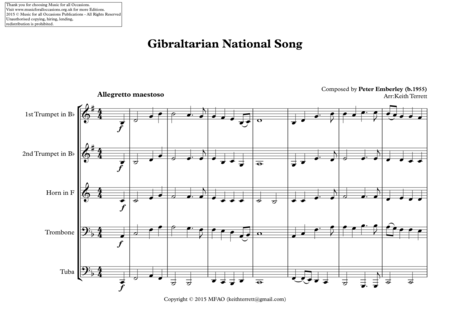 Gibraltar Anthem For Brass Quintet Page 2