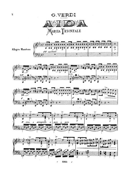 Giuseppe Verdi Aida Triumphal Scene And March Original Piano Solo Page 2