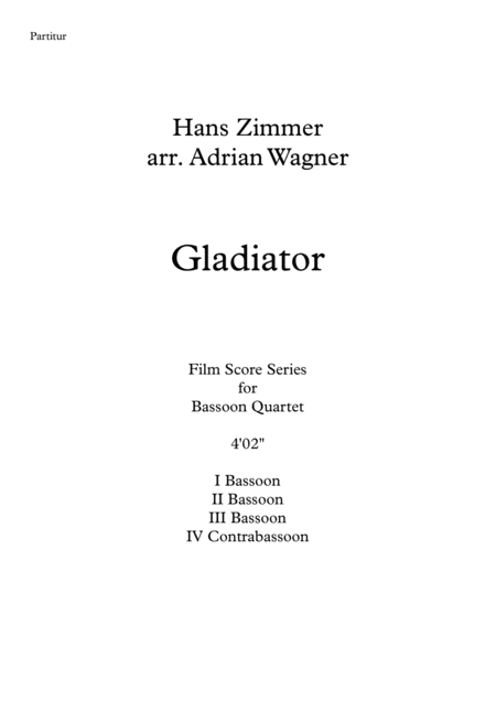 Gladiator Hans Zimmer Bassoon Quartet Arr Adrian Wagner Page 2