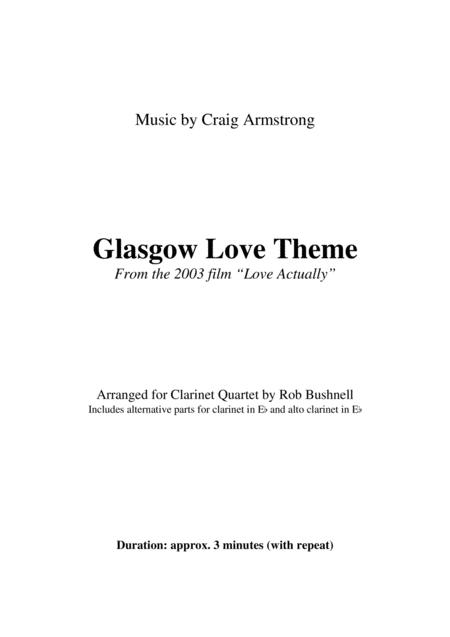 Glasgow Love Theme From The Film Love Actually Craig Armstrong Clarinet Quartet Page 2