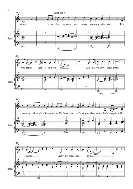 Glasgow No Place Like Home For Voice Piano Page 2