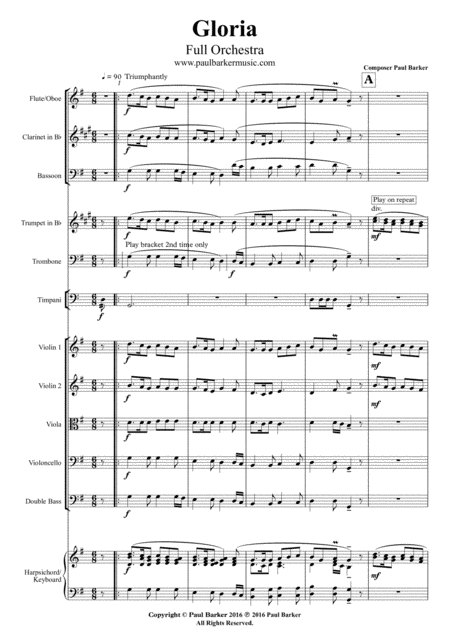 Gloria Full Orchestral Version Page 2