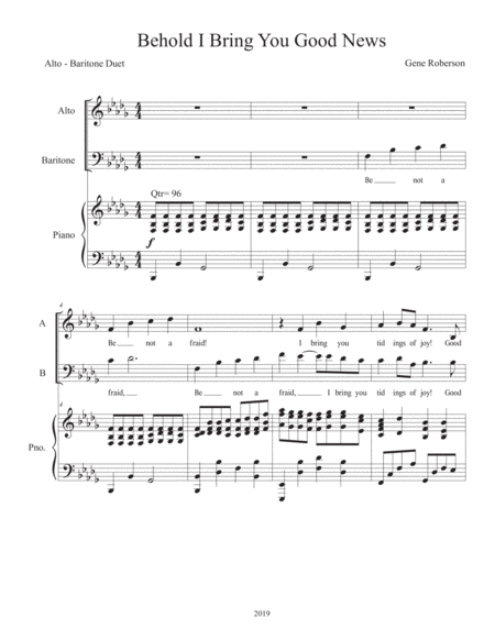 Glory To God In The Highest Choral With Vocal Duet Page 2