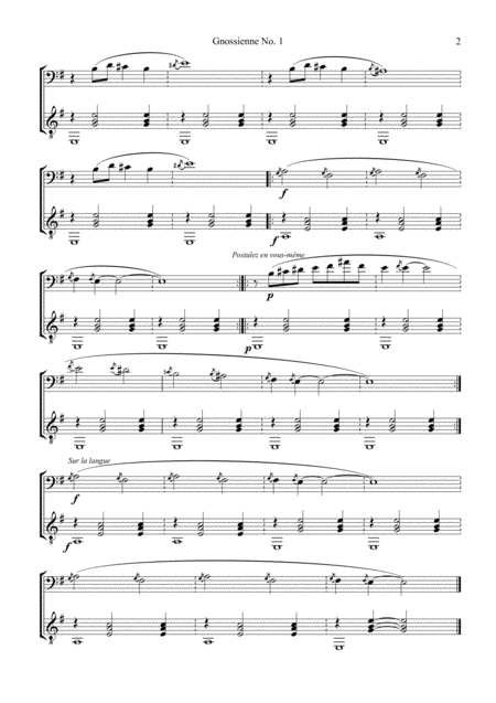 Gnossienne 1 2 3 5 For Cello And Guitar Page 2