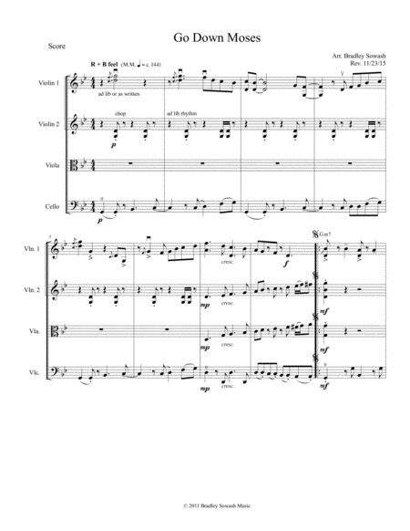 Go Down Moses String Quartet Page 2