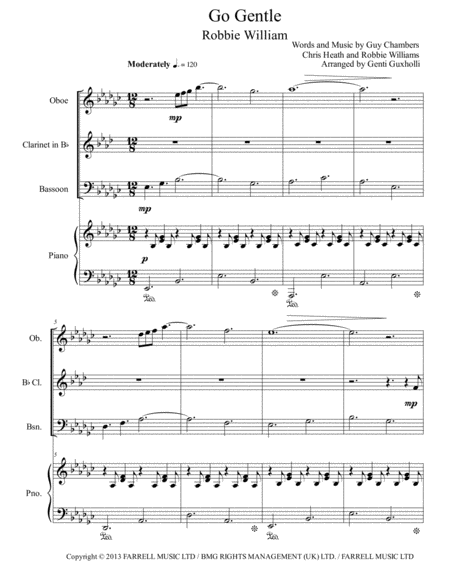 Go Gentle Woodwind Trio Piano Page 2