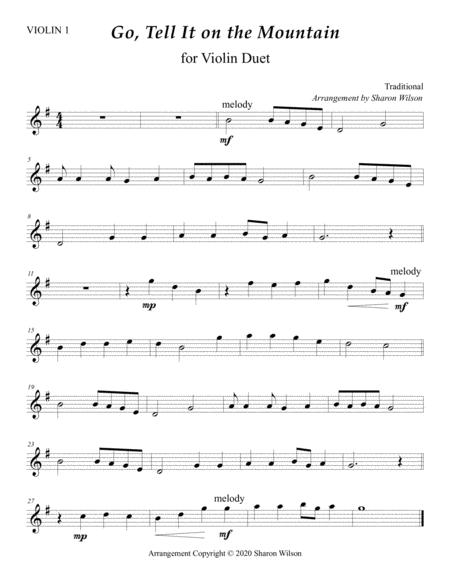 Go Tell It On The Mountain Easy Violin Duet Page 2