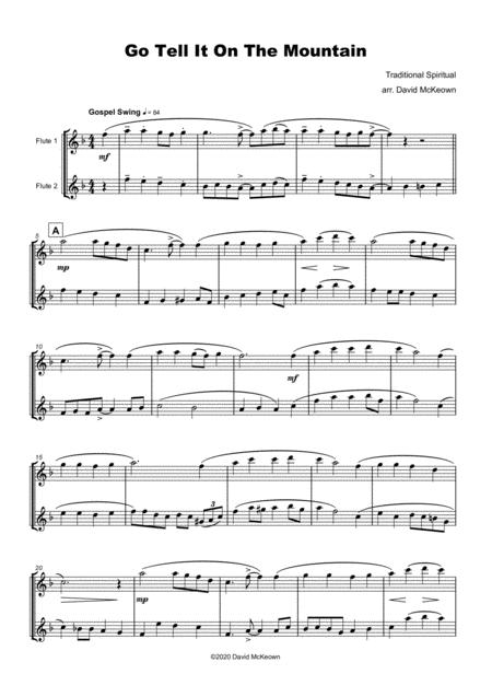 Go Tell It On The Mountain Gospel Song For Flute Duet Page 2