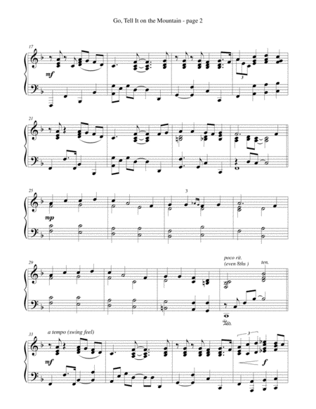 Go Tell It On The Mountain Jazz Piano Page 2