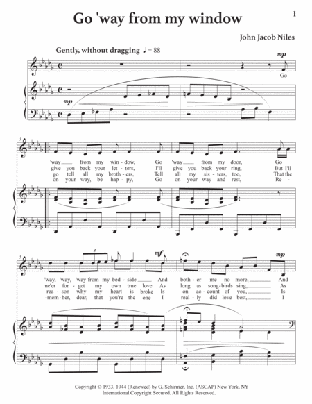 Go Way From My Window Transposed To D Flat Major Page 2