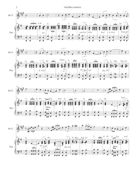 God Bless America Bb Clarinet And Piano Page 2