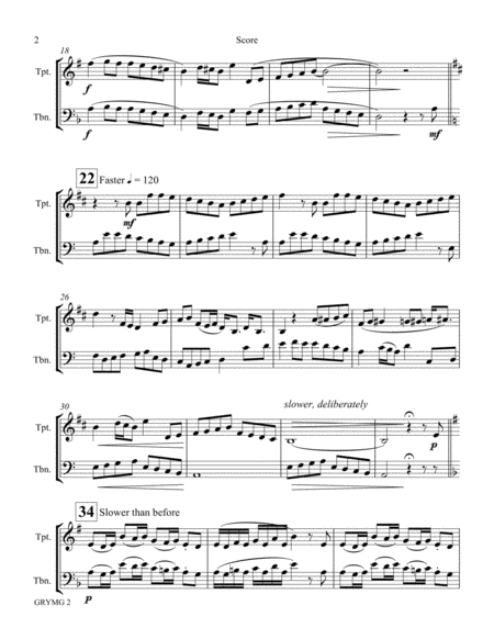 God Rest Ye Merry Gentlemen Duet Trumpet And Trombone Page 2