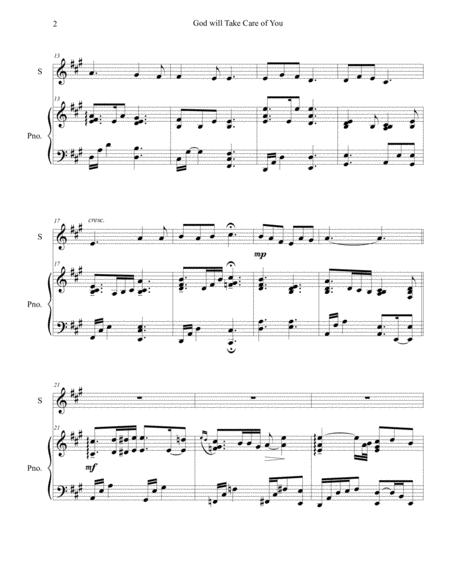 God Will Take Care Of You Hymn Piano Arrangement For Voice Or Solo Instrument Page 2