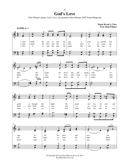 Gods Love An Original Hymn Page 2