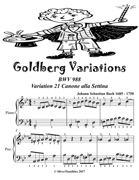 Goldberg Variations Bwv 988 No 21 Canone Alla Settina Easiest Piano Sheet Music Tadpole Edition Page 2