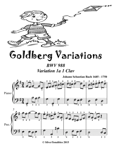 Goldberg Variations Bwv 988 Variations 1a1 Clav Easiest Piano Sheet Music Page 2