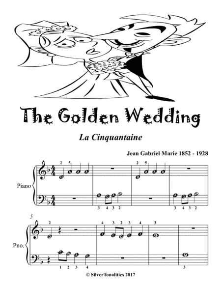 Golden Wedding Beginner Piano Sheet Music Page 2