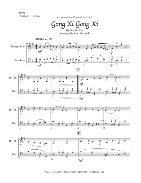 Gong Xi Gong Xi For Trumpet And Trombone Duet Page 2