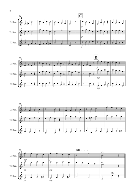 Good King Wenceslas For Recorder Trio Page 2