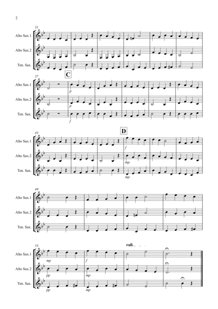 Good King Wenceslas For Saxophone Trio Page 2