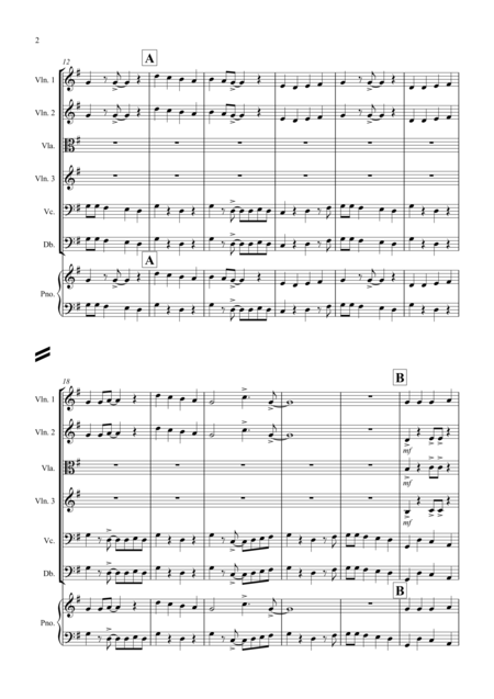 Good King Wenceslas Jazzy Style For String Orchestra Page 2