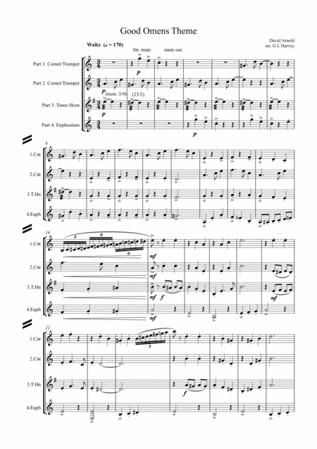 Good Omens Theme For Brass Quartet Page 2