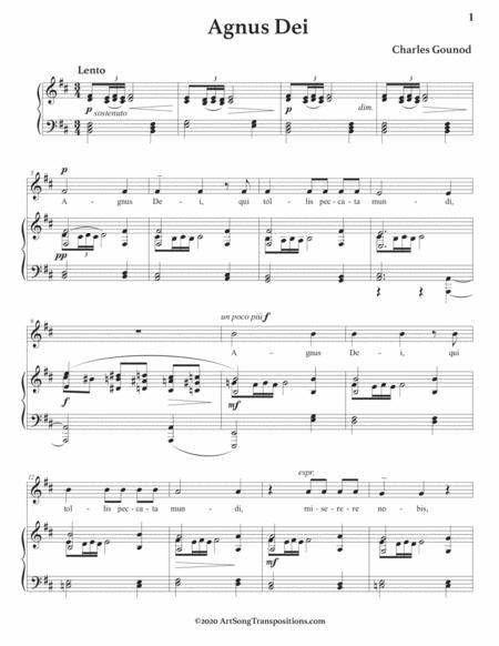 Gounod Agnus Dei Transposed To B Minor Page 2