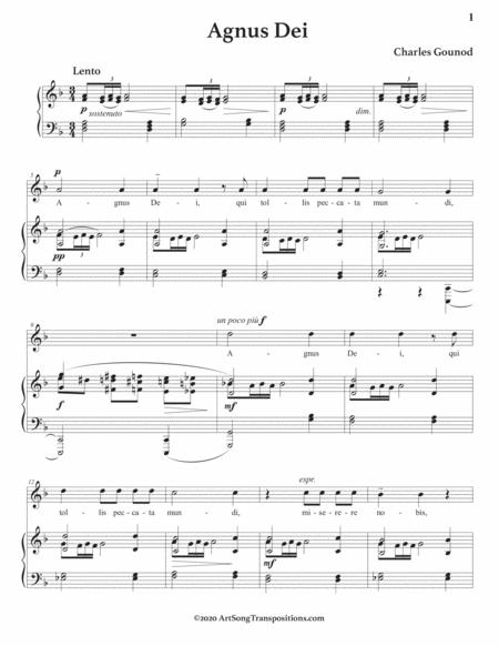 Gounod Agnus Dei Transposed To D Minor Page 2