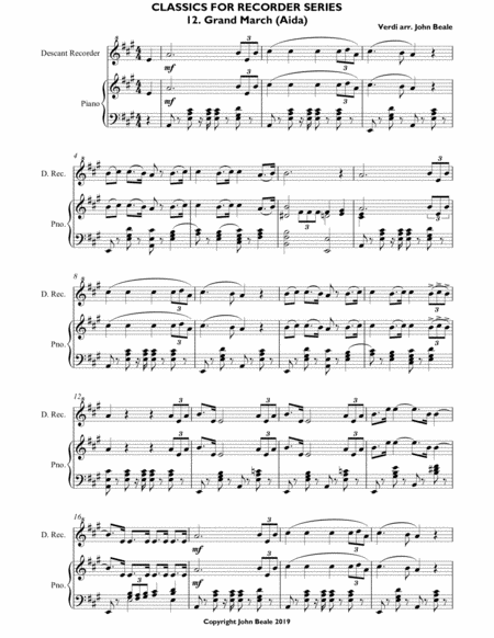 Grand March Aida For Descant Recorder Page 2