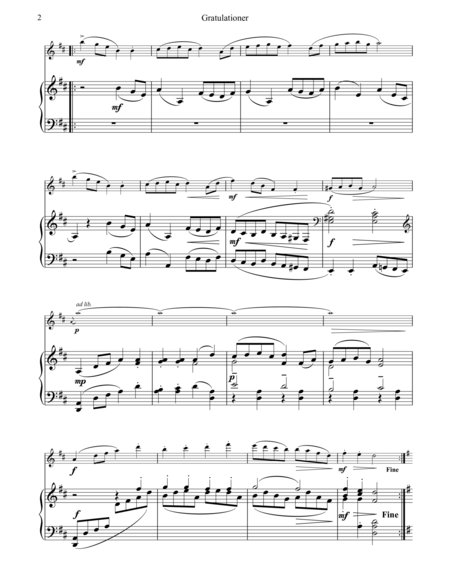 Gratulationer For Violin And Piano Page 2