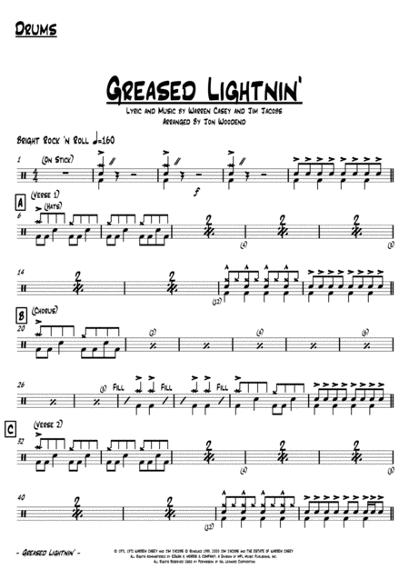 Greased Lightnin 7 Piece Horn Chart Page 2