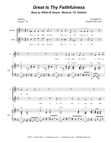 Great Is Thy Faithfulness Duet For Soprano And Tenor Solo Page 2