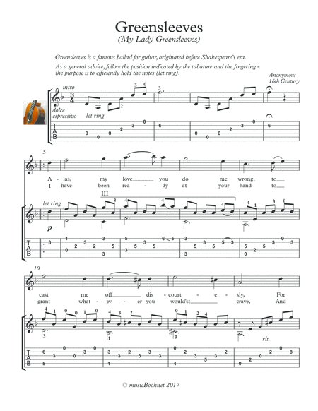Greensleeves Guitar Solo Page 2