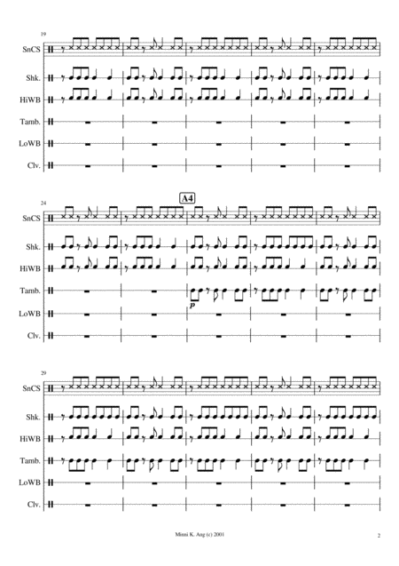 Grooving Suite For Six Percussionists Page 2