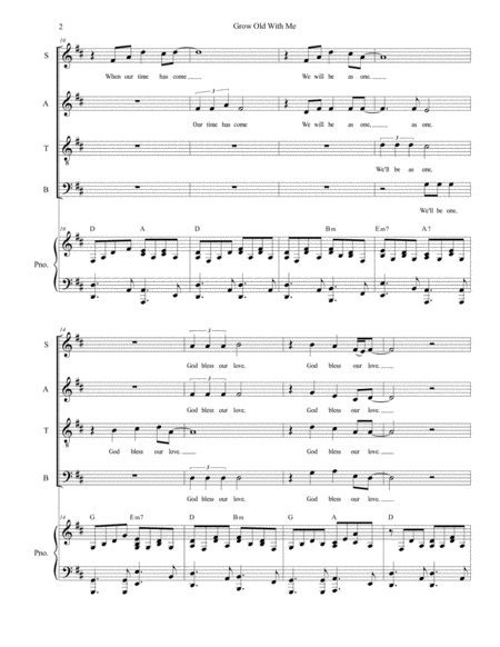 Grow Old With Me For Vocal Quartet Satb Page 2