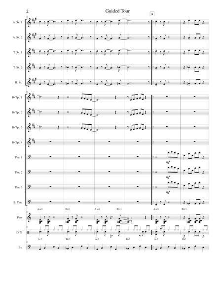 Guided Tour For Jazz Ensemble From The Cd Guided Tour By Michael Bb Quartet Page 2