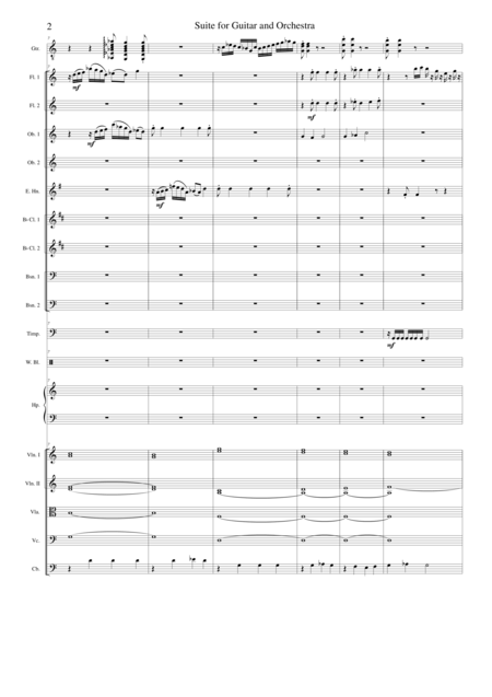 Guitar And Orchestra Suite Complete Score Only Page 2