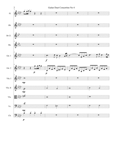 Guitar Duet Concertino No 4 Jozef Sebastian Page 2