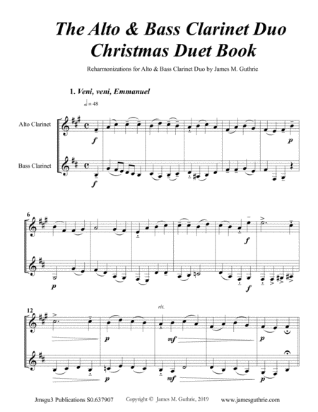 Guthrie The Alto Bass Clarinet Duo Christmas Duet Book Page 2