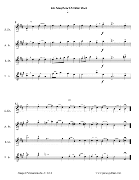 Guthrie The Saxophone Choir Christmas Book Page 2