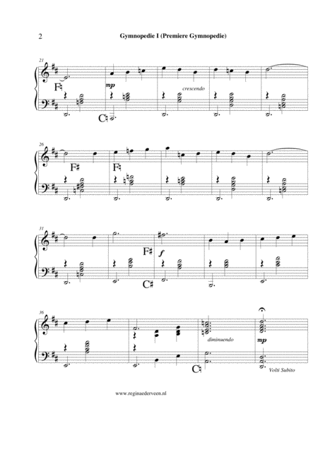 Gymnopedie I Premiere Gymnopedie Pedal Harp Solo Page 2