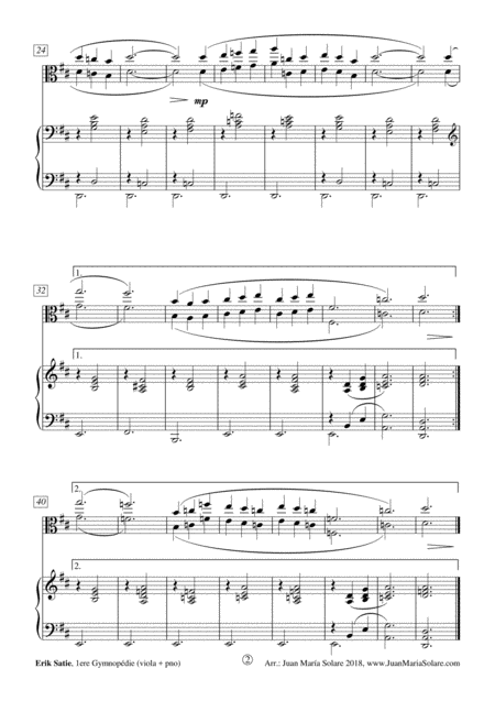 Gymnopedie No 1 Viola Piano Page 2