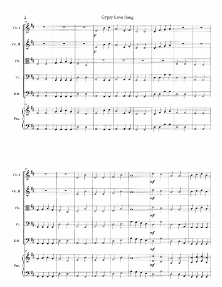 Gypsy Love Song String Orchestra Set Page 2