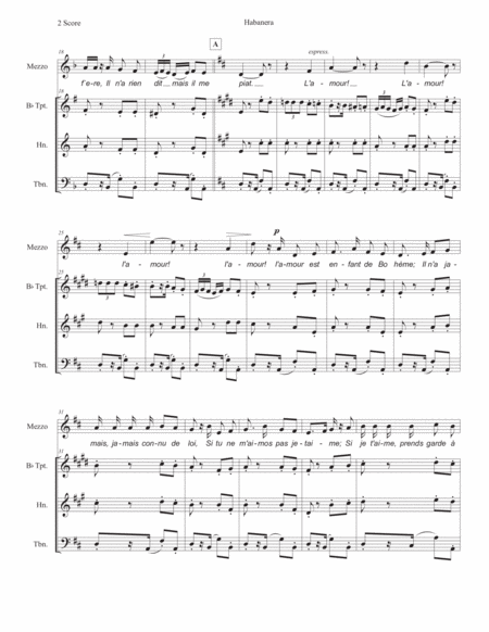 Habanera From Carmen Page 2