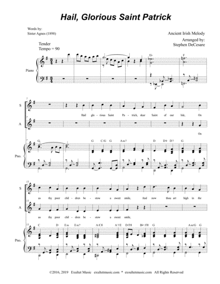 Hail Glorious Saint Patrick Duet For Soprano And Alto Solo Page 2